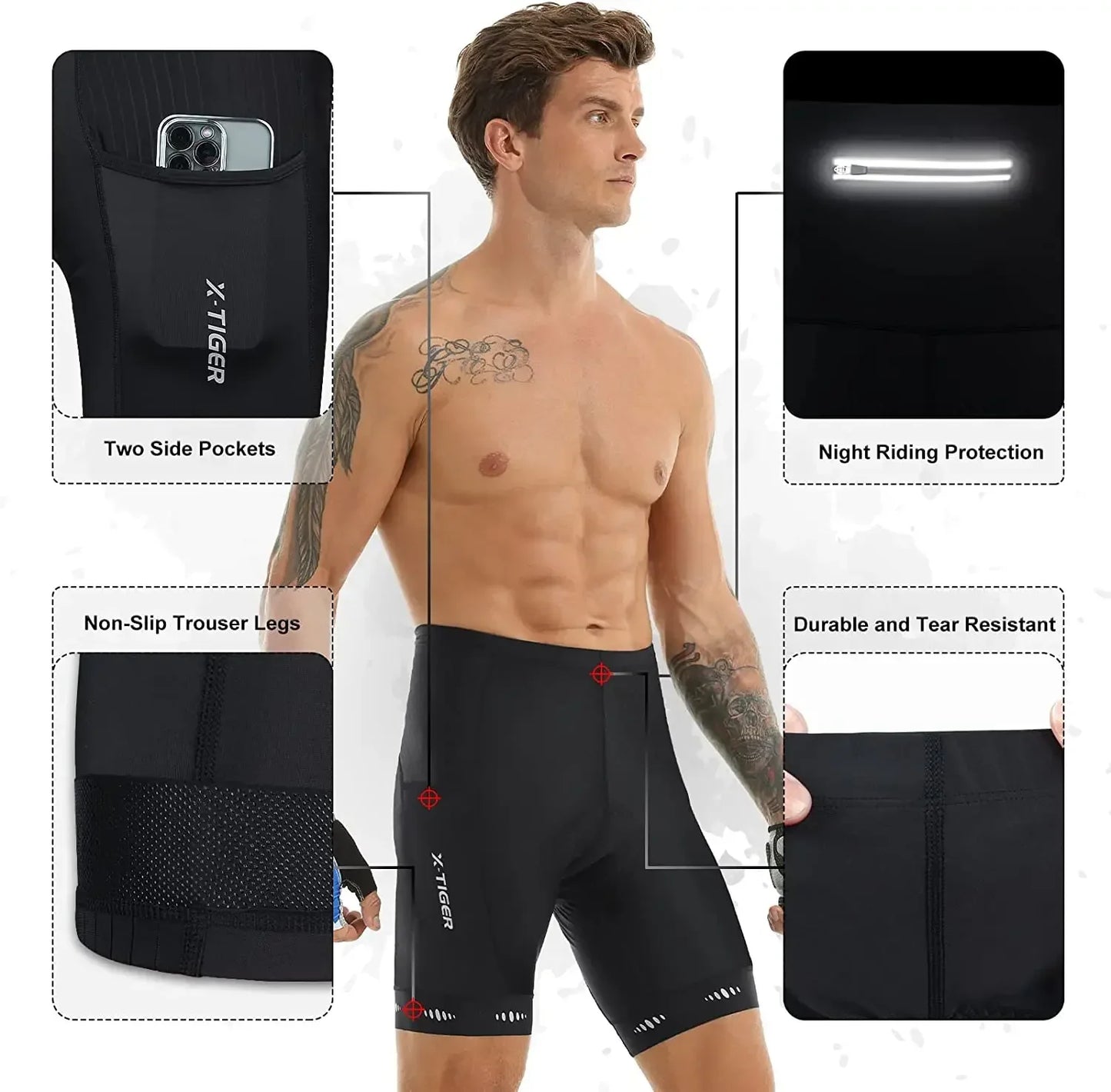 Short Cyclisme Respirant avec Coussin en Gel 5D - Dinamiq Sport