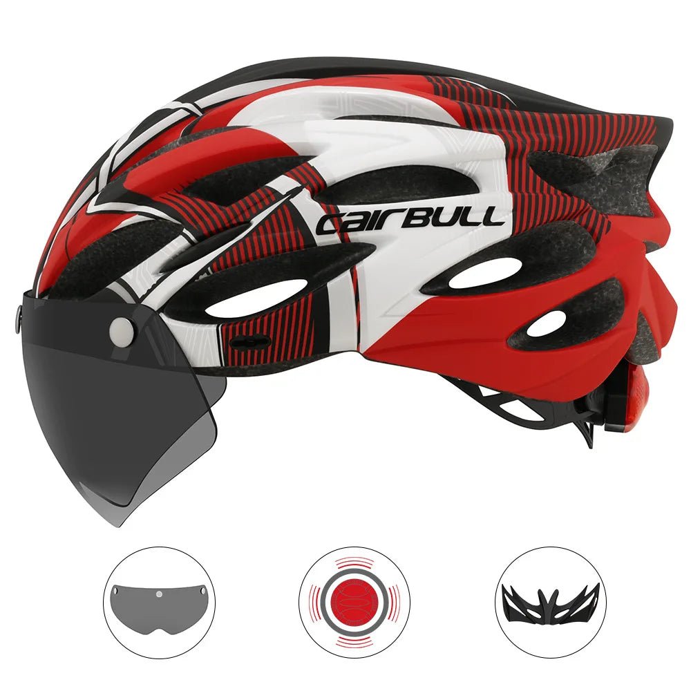 Casque de Cyclisme Ultramoderne avec Visière et Éclairage - Dinamiq Sport