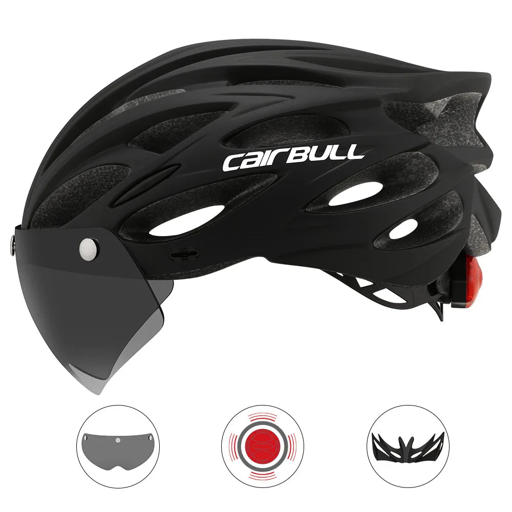 Casque de Cyclisme Ultramoderne avec Visière et Éclairage - Dinamiq Sport