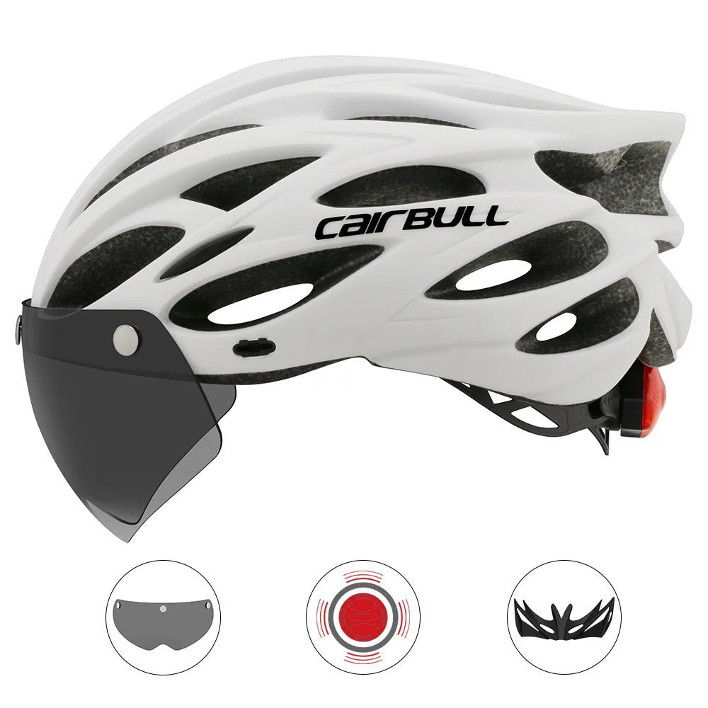 Casque de Cyclisme Ultramoderne avec Visière et Éclairage - Dinamiq Sport
