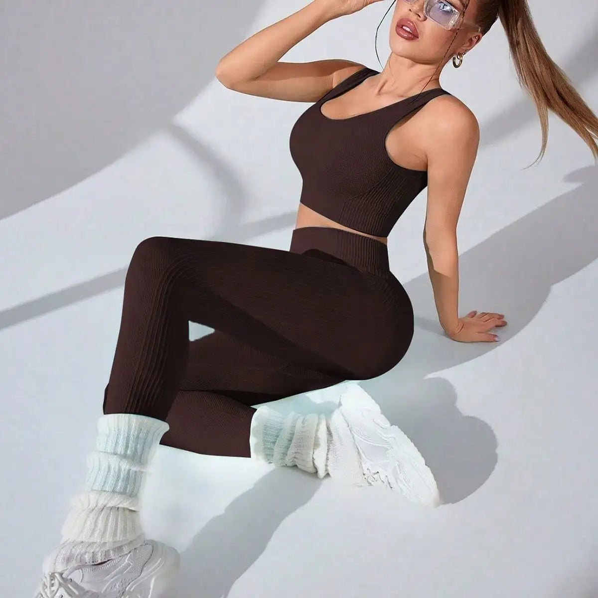 Ensemble Fitness Femme Sans Couture – Élégance et Performance - Dinamiq Sport