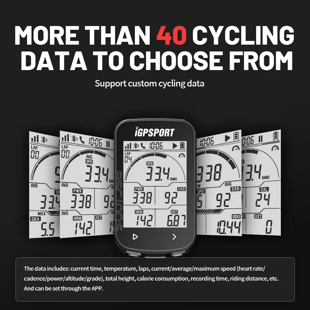 Ordinateur de Vélo Sans Fil Haute Performance 2.6" - Dinamiq Sport