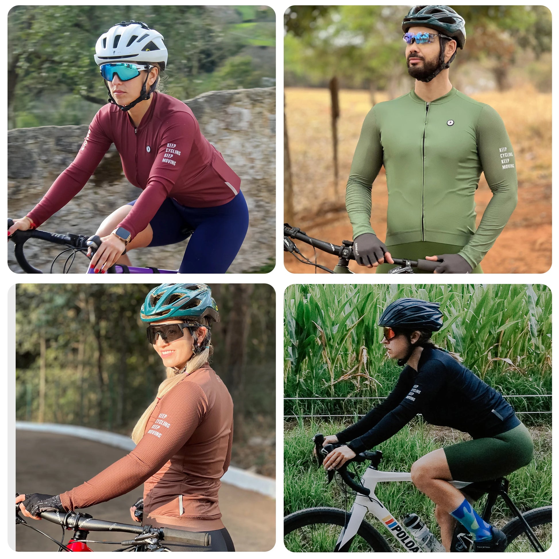Maillot de Cyclisme Respirant à Manches Longues Unisexe - Dinamiq Sport