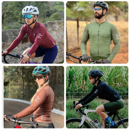 Maillot de Cyclisme Respirant à Manches Longues Unisexe - Dinamiq Sport