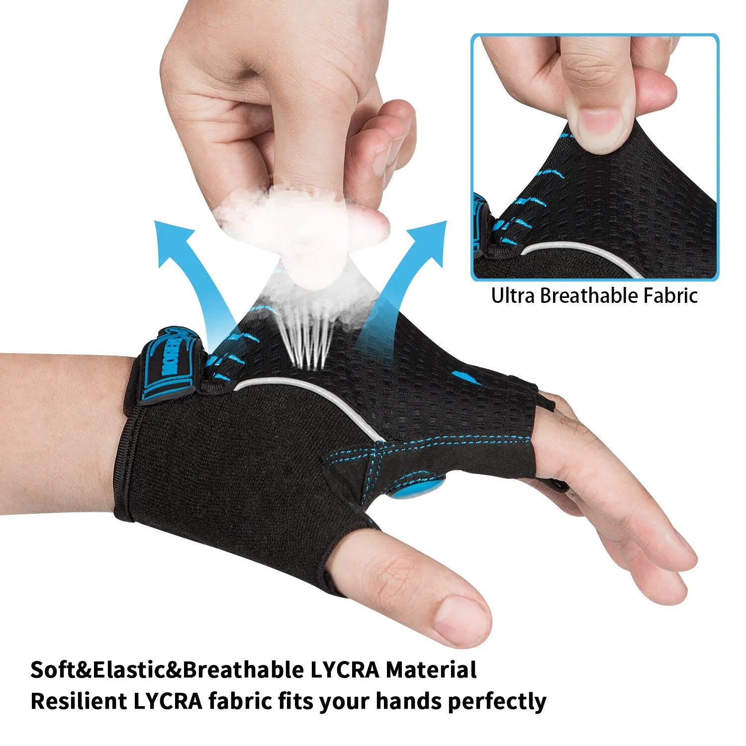 Gants de Cyclisme Respirants avec Coussinets en Gel 5mm - Dinamiq Sport