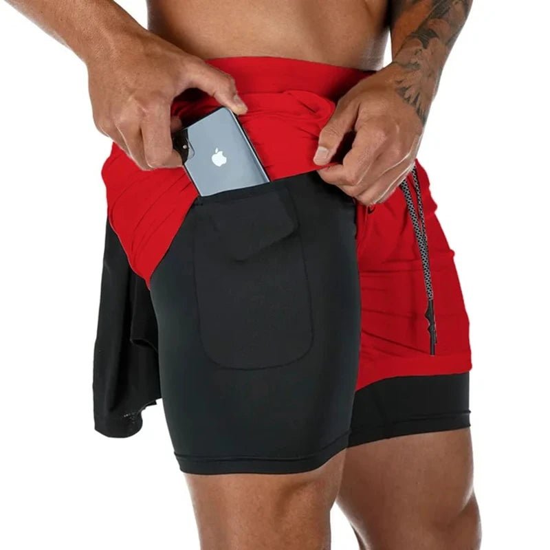 Short de Sport 2 - en - 1 Camouflage pour Hommes - Dinamiq Sport