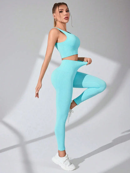 Ensemble Fitness Femme Sans Couture – Élégance et Performance - Dinamiq Sport