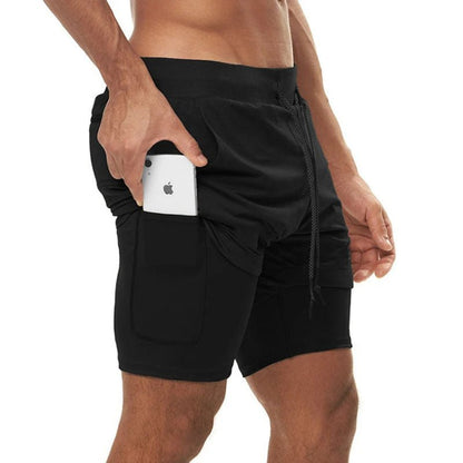 Short de Sport 2 - en - 1 Camouflage pour Hommes - Dinamiq Sport