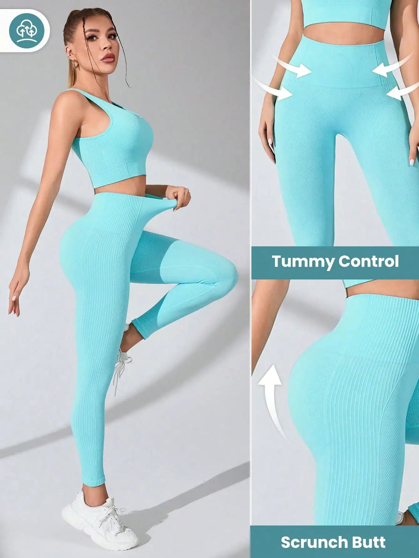 Ensemble Fitness Femme Sans Couture – Élégance et Performance - Dinamiq Sport