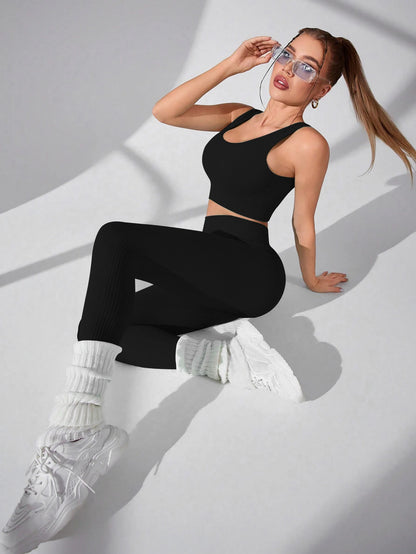Ensemble Fitness Femme Sans Couture – Élégance et Performance - Dinamiq Sport