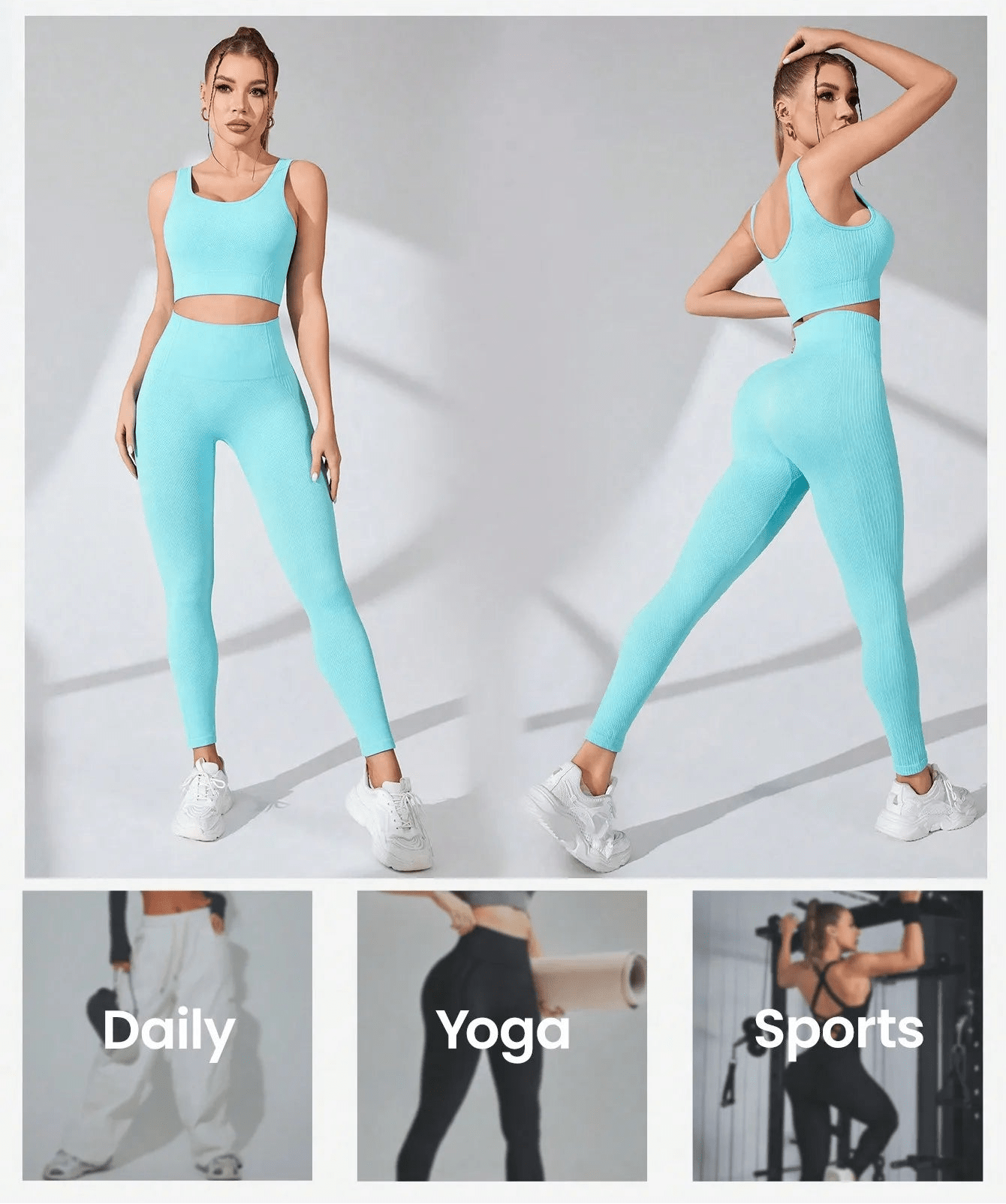 Ensemble Fitness Femme Sans Couture – Élégance et Performance - Dinamiq Sport