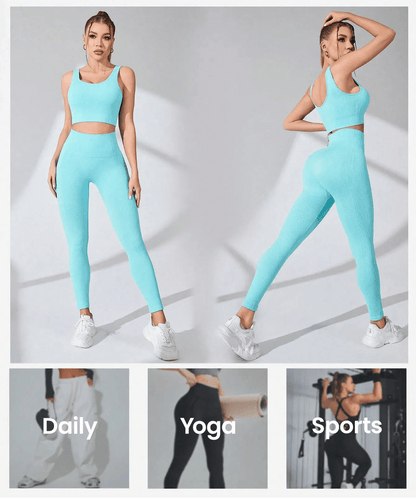 Ensemble Fitness Femme Sans Couture – Élégance et Performance - Dinamiq Sport