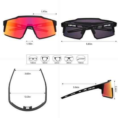 Lunettes de Cyclisme Polarisées Ultra Légères UV400 - Couleurs exclusives - Dinamiq Sport